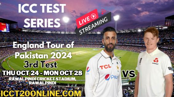 [Day 2-Test Series] Pakistan Vs England Cricket Live Stream 2024