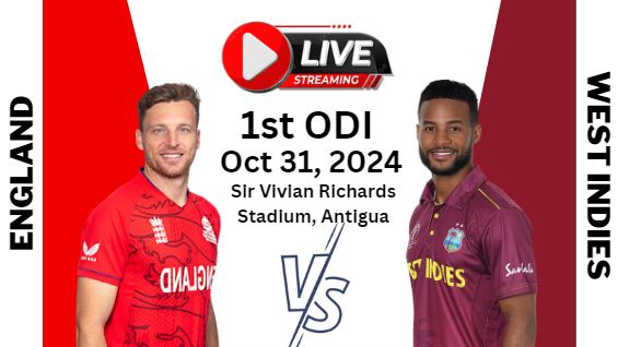 [1st-ODI] West Indies Vs England Cricket Live Stream 2024