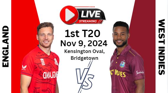 [1st-T20] West Indies Vs England Cricket Live Stream 2024